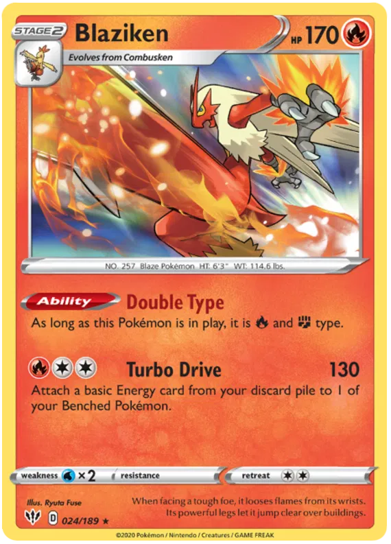 Blaziken Holo / 024 Darkness Ablaze