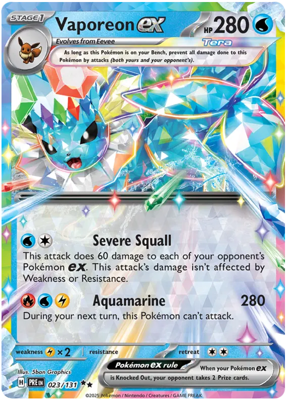 Vaporeon EX / 023 Prismatic Evolutions