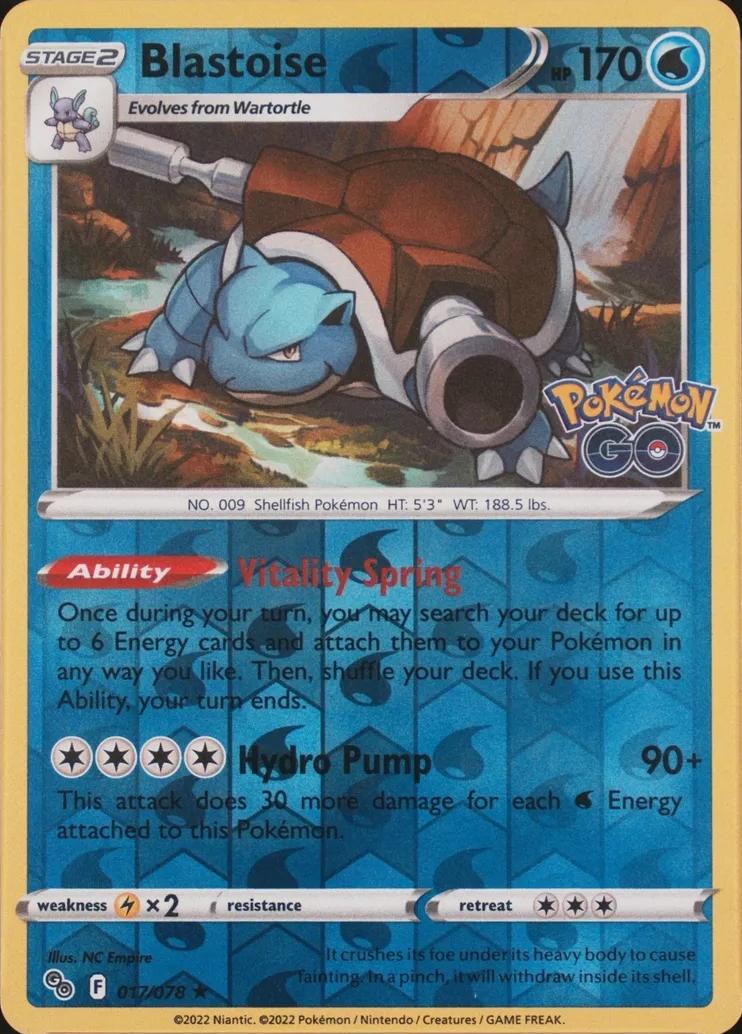 Blastoise Reverse Holo / 017 Pokemon Go