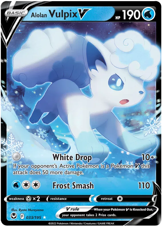 Alolan Vulpix V / 033 Silver Tempest