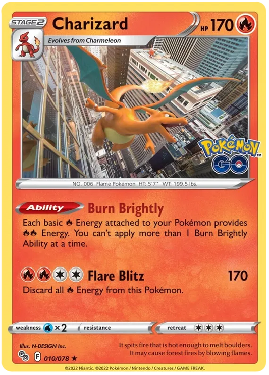 Charizard Holo / 010 Pokemon Go