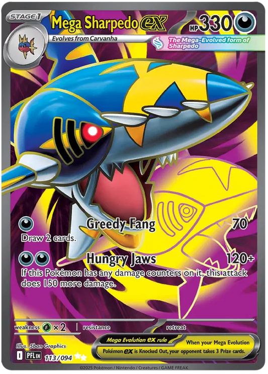 Mega Sharpedo EX / 113 Phantasmal Flames