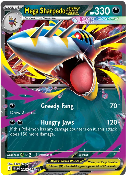 Mega Sharpedo EX / 061 Phantasmal Flames