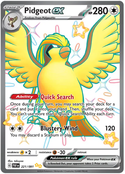 Pidgeot EX / 221 Paldean Fates