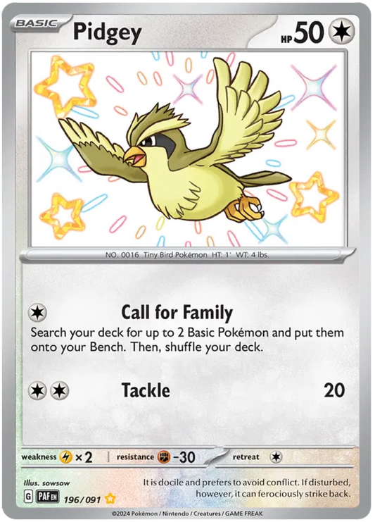 Pidgey Shiny / 196 Paldean Fates
