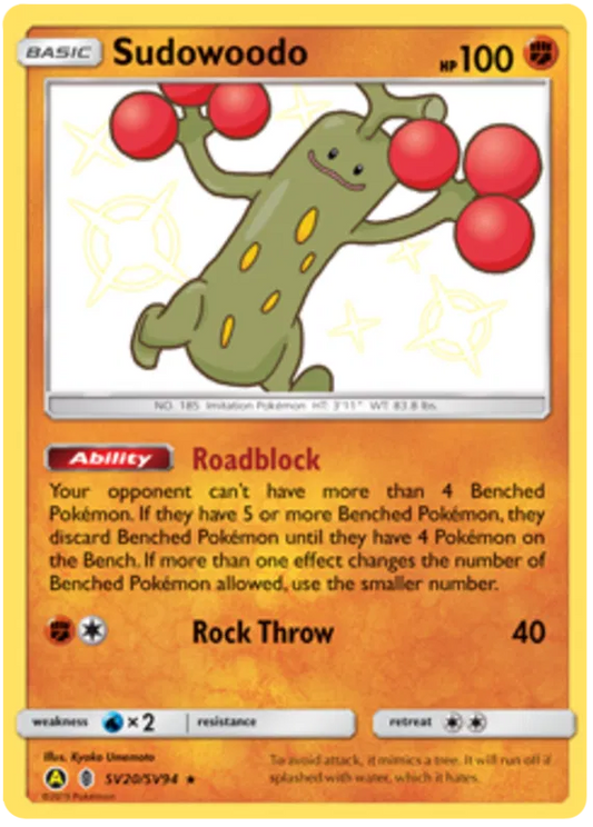 Sudowoodo Shiny / SV20 Hidden Fates