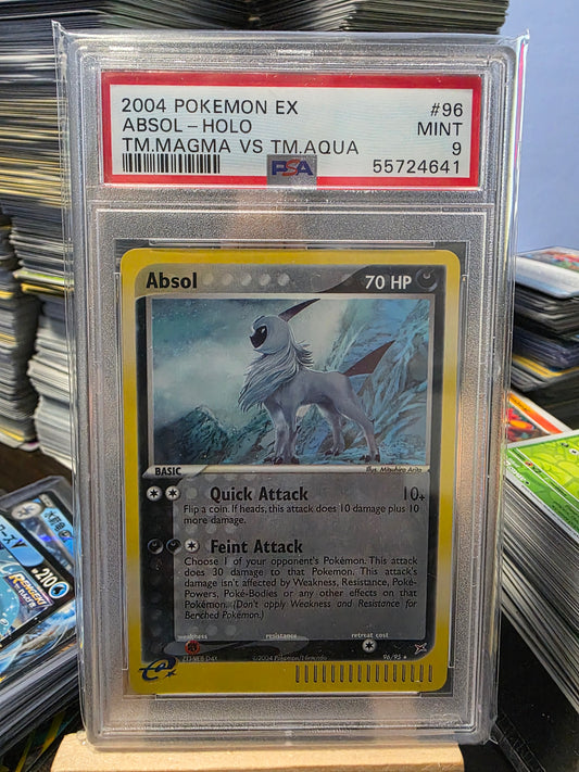 Absol Holo / 96 TM MAGMA VS TEAM AQUA / PSA 9